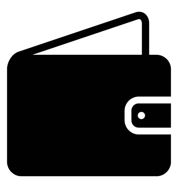 Peněženku glyf vektorové ikony — Stockový vektor