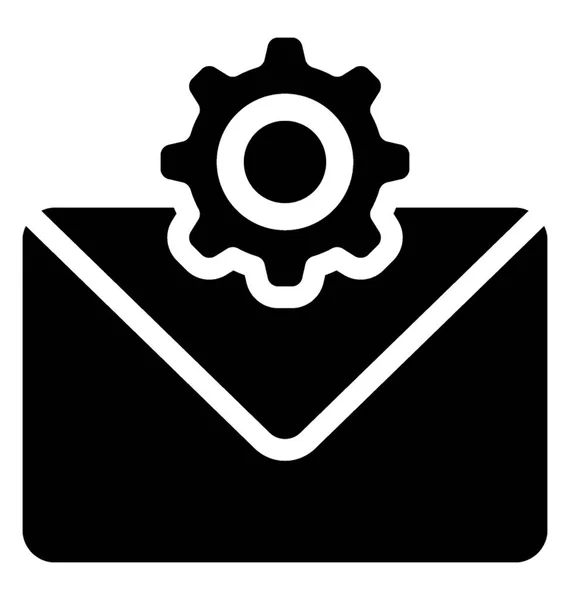 E-posta tercihleri glif vektör simgesi — Stok Vektör