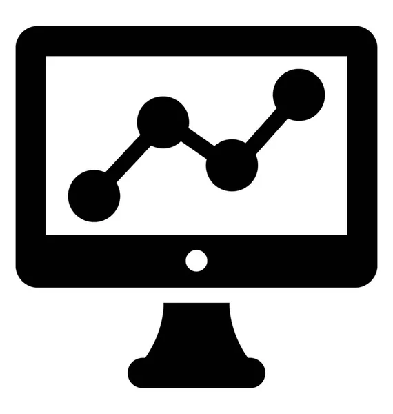 Icona vettoriale del glifo analitico — Vettoriale Stock