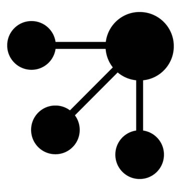  Ağ glif vektör simgesi