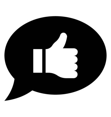  Yorum glif vektör simgesi