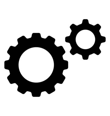  Yapılandırma glif vektör simgesi 