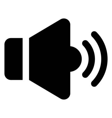  Ses glif vektör simgesi
