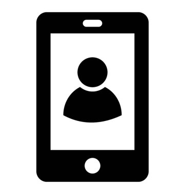  Profil glif vektör simgesi