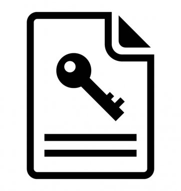  Şifreleme glif vektör simgesi