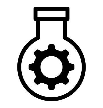  Deney glif vektör simgesi