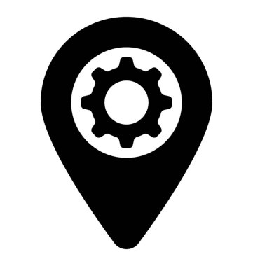  Harita ayarları glif vektör simgesi