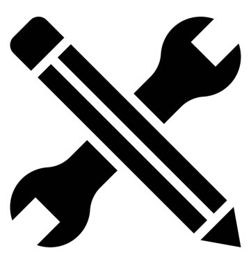  Teknik Servis glif vektör simgesi