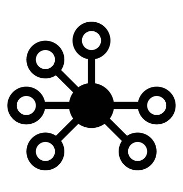  Ağ glif vektör simgesi