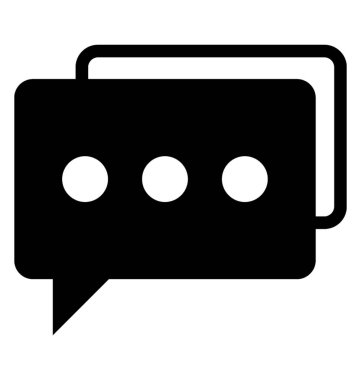  Sohbet glif vektör simgesi 