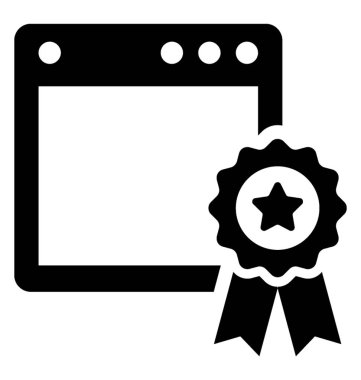  Web sıralaması glif vektör simgesi