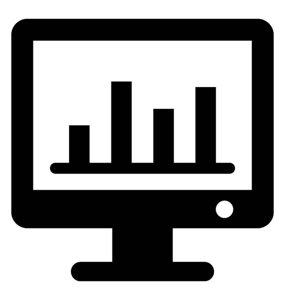 Glifo gráfico en línea Vector Icono — Vector de stock