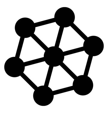  molekül vektör simgesi