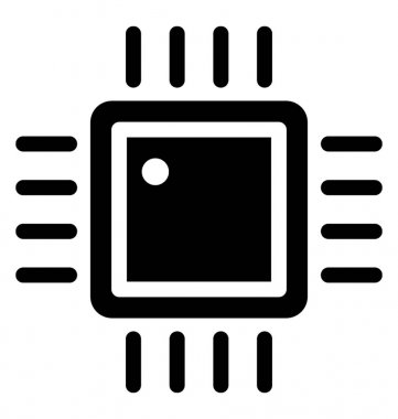  İşlemci vektör simgesi