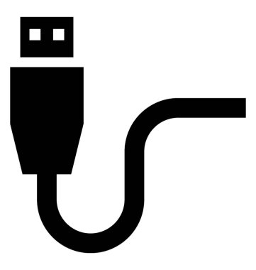  USB kablo vektör simgesi