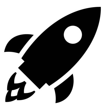  Roket vektör simgesi