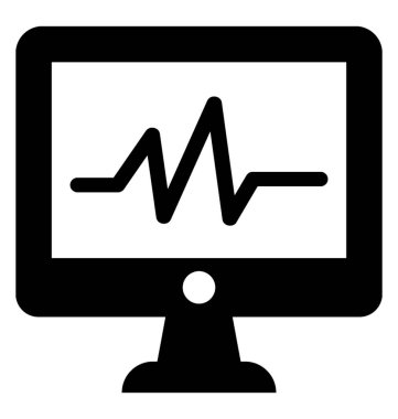  kalp atışı vektör simgesi