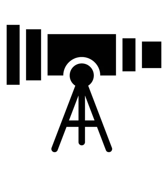 Ícone vetorial do telescópio — Vetor de Stock