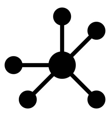  molekül vektör simgesi