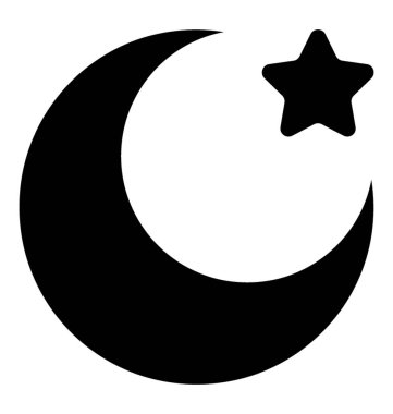  Hilal vektör simgesi