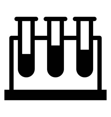  test tüp vektör simgesi