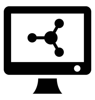  molekül vektör simgesi