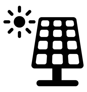  solar panel vektör simgesi