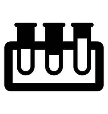  test tüp vektör simgesi