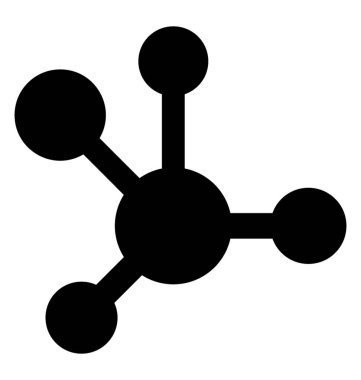  molekül vektör simgesi