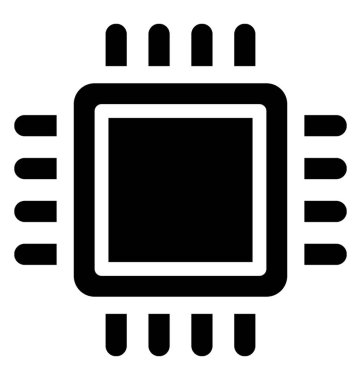  İşlemci vektör simgesi