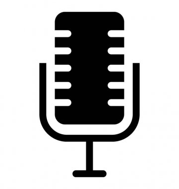  Mikrofon vektör simgesi