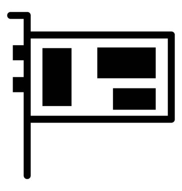  LAN kartı vektör simgesi