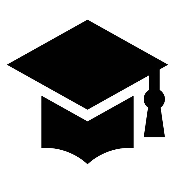 Mortarboard-Vektorsymbol — Stockvektor