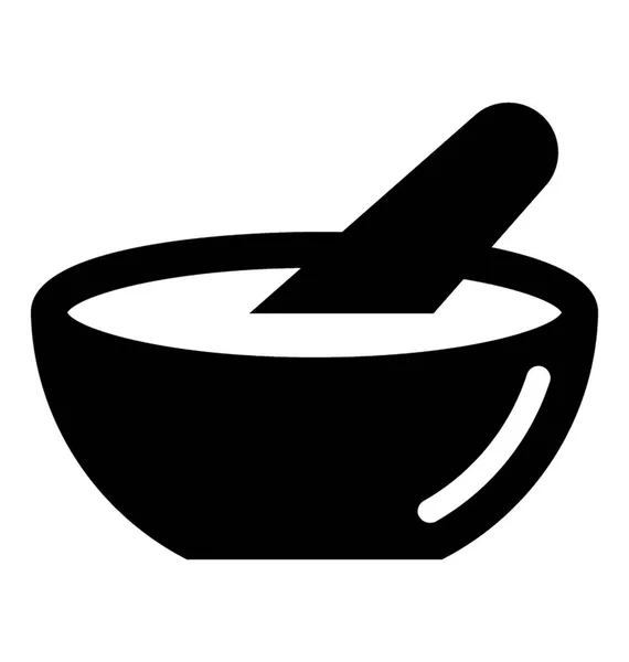 Mortar Pestle Vector Icon — Stock Vector