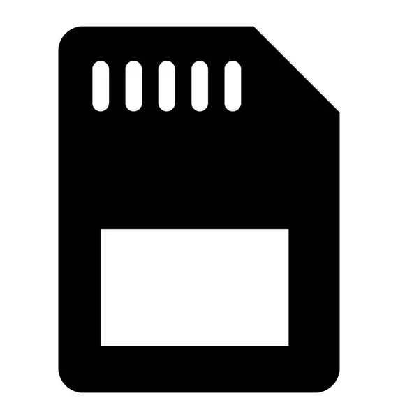 Carte mémoire icône vectorielle — Image vectorielle