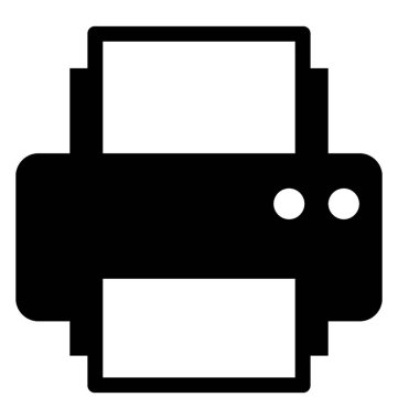  Yazıcı vektör simgesi