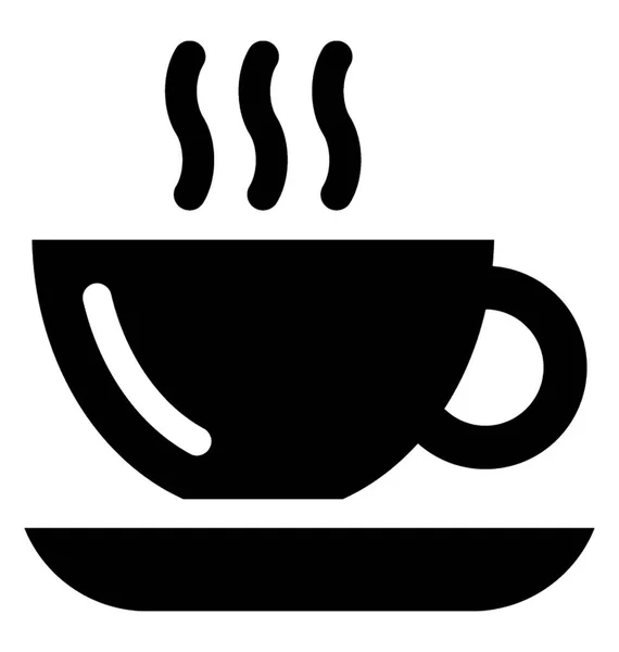 Teacup Vector Icono — Archivo Imágenes Vectoriales