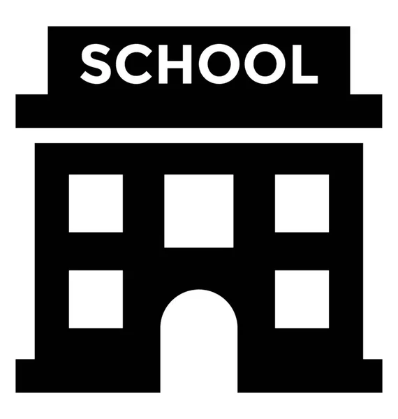 Icona vettoriale della scuola — Vettoriale Stock