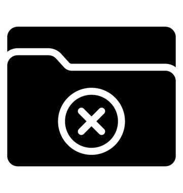  Silmek klasör vektör simgesi