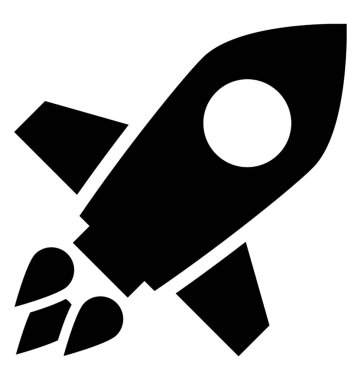  Roket vektör simgesi