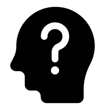  Düşünme vektör simgesi