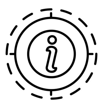  Bilgi satırı vektör simgesi