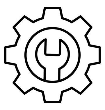  Ayarları satırı vektör simgesi