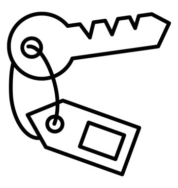  Anahtar kelime satırı vektör simgesi