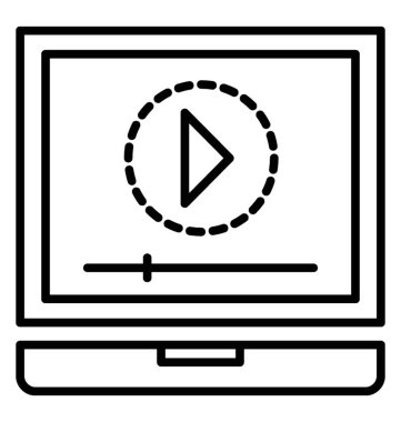  Video satırı vektör simgesi