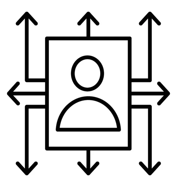 Linha de fluxo de trabalho Vector Icon — Vetor de Stock