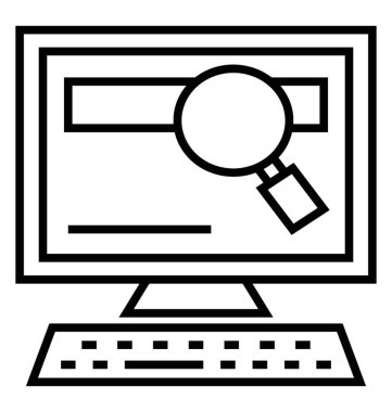 Pazar araştırması satırı vektör simgesi