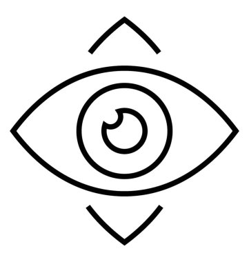  göz çizgisi vektör simgesi