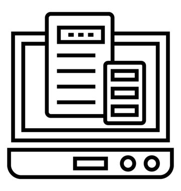  Adaptif düzen satırı vektör simgesi