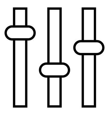  Denetim satırı vektör simgesi